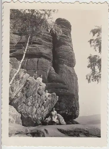 (F17727) Orig. Foto Pfaffenstein, Personen an d. Barbarine 1931