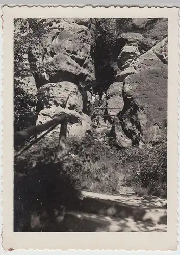 (F17722) Orig. Foto Sächsische Schweiz, beim Kuhstall Himmelsleiter 1931