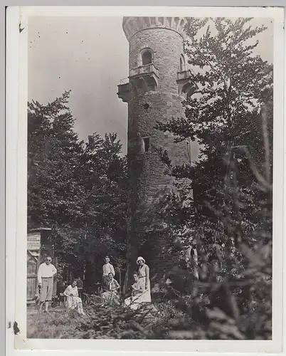 (F17714) Orig. Foto Kickelhahn, Personen am Aussichtsturm 1920er