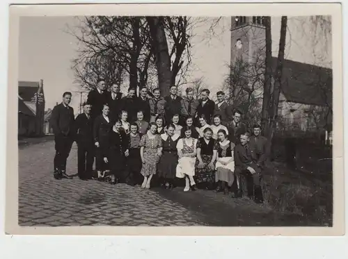 (F17439) Orig. Foto Gruppenbild im Freien, Jungbäuerin-Kursus 1930er