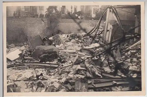 (F17324) Orig. Foto Bremen, zerstörtes Gebäude 1940er