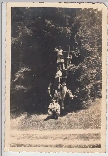 (F17266) Orig. Foto Personen am Jägersteig b. Pottenstein 1938