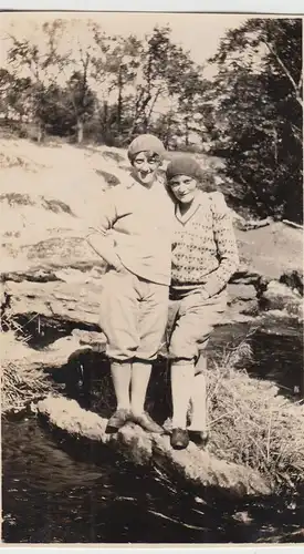 (F17217) Orig. Foto junge Damen in den U.S.A., Delaware Water Gap 1928