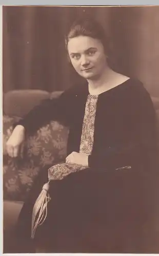 (F17149) Orig. Foto Porträt junge Frau Meta Ludwig 1926