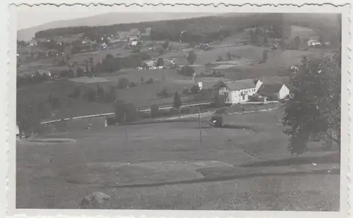 (F17068) Orig. Foto Podgórzyn, Hain, Blick von der Höhe 1934
