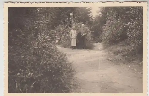 (F17062) Orig. Foto Podgórzyn, Hain, älteres Paar, Spaziergang 1934