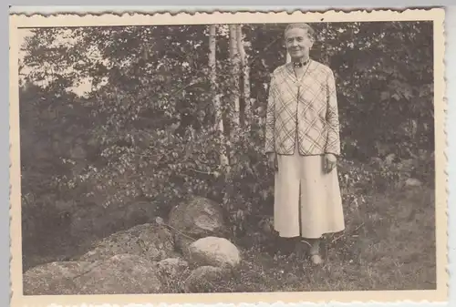 (F17061) Orig. Foto Podgórzyn, Hain, ältere Frau, Spaziergang 1934