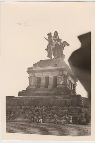 (F16779) Orig. Foto Koblenz, Denkmal am Deutschen Eck 1933-45