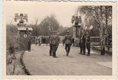 (F16713) Orig. Foto RAD Lager 1933-45, Zeremonie am Eingang