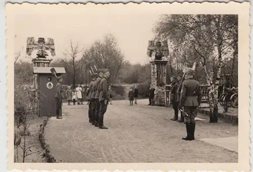 (F16711) Orig. Foto RAD Lager 1933-45, Zeremonie am Eingang