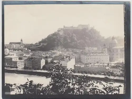 (F16588) Orig. Foto Salzburg mit Hohensalzburg 1920er