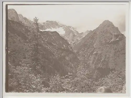 (F16577) Orig. Foto Zugspitze vom Kreuzeck gesehen 1920er