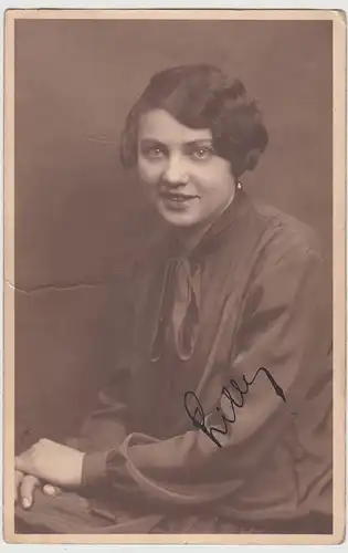 (F16349) Orig. Foto Porträt junge Frau Lilli, Nürnberg 1930er