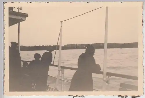 (F16335) Orig. Foto Bodensee, auf einem Dampfer 1937