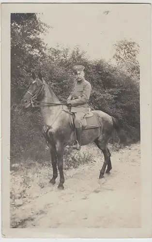 (F16234) Orig. Foto deutscher Soldat 1.WK auf Pferd, L.I.R. 83, 1918