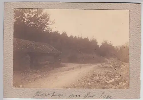 (F16163) Orig. Foto Landschaft, Gegend, altes Gebäude 1910er