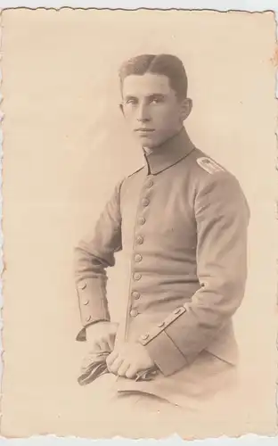 (F16145) Orig. Foto Porträt eines Mannes in Uniform, Köln 1910er