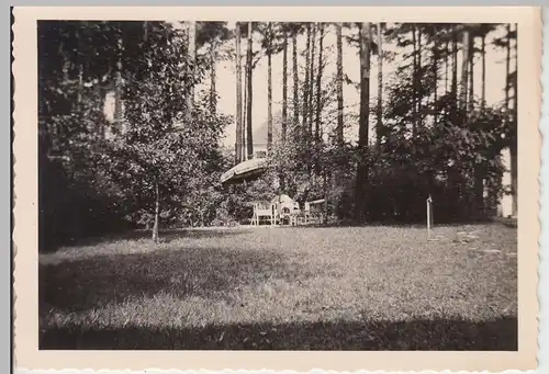 (F16053) Orig. Foto Freisitz im Garten am Wäldchen 1938