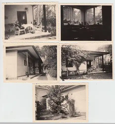 (F16029) 5x Orig. Foto Wohnhaus Flachdach 1937