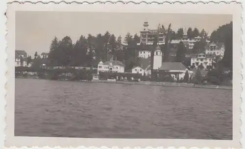 (F15939) Orig. Foto Weggis, Blick vom Boot aus 1929
