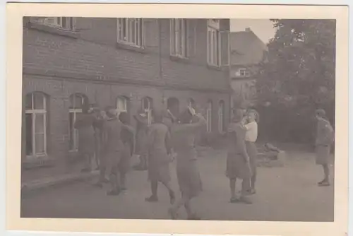 (F15632) Orig. Foto Mühlberg / Elbe, Damen im RAD-Lager 1943