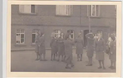 (F15631) Orig. Foto Mühlberg / Elbe, Damen im RAD-Lager 1943