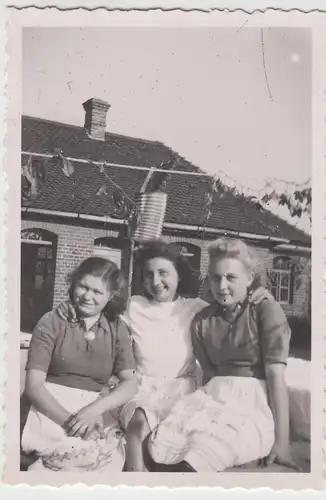 (F15622) Orig. Foto Mühlberg / Elbe, Damen vom RAD-Lager 1943