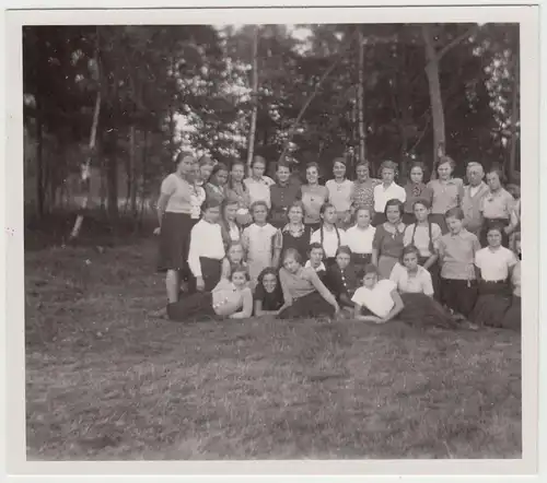 (F15580) Orig. Foto Mädchen, Gruppenbild in Kaltenberg 1937