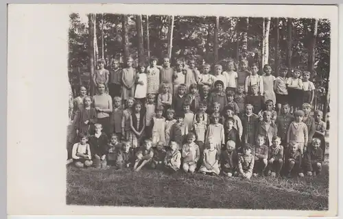 (F15559) Orig. Foto Schulausfahrt, Gruppenbild, Klasse aus Dresden 1930