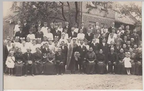 (F15522) Orig. Foto Hochzeit, Gruppenbild, Kreis Uelzen 1920er