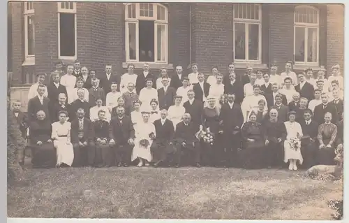 (F15521) Orig. Foto Hochzeit, Gruppenbild, Kreis Uelzen 1920er