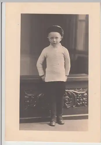 (F15501) Orig. Foto Porträt kleiner Junge 1920er