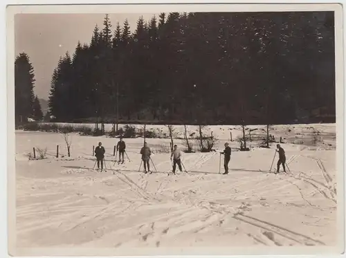 (F15473) Orig. Foto Skifahrer bei Brilon-Wald 1920er
