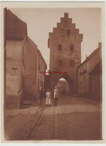 (F15389) Orig. Foto Stadttor irgendwo in Mecklenburg 1910er