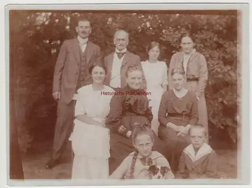 (F15362) Orig. Foto Personen, Gruppenbild im Freien 1910er