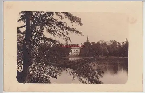 (F15276) Orig. Foto Wörlitz, Wörlitzer See, Blick zum Schloss 1910er