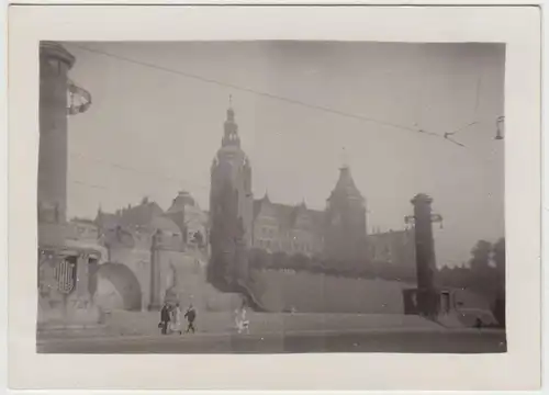 (F15202) Orig. Foto Stettin, Hakenterrasse mit Regierung 1930er