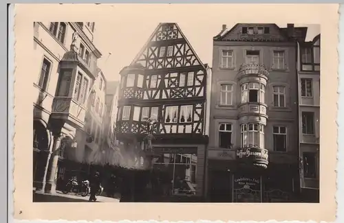 (F15090) Orig. Foto Bernkastel-Kues, Marktplatz m. Café Hansen 1930er