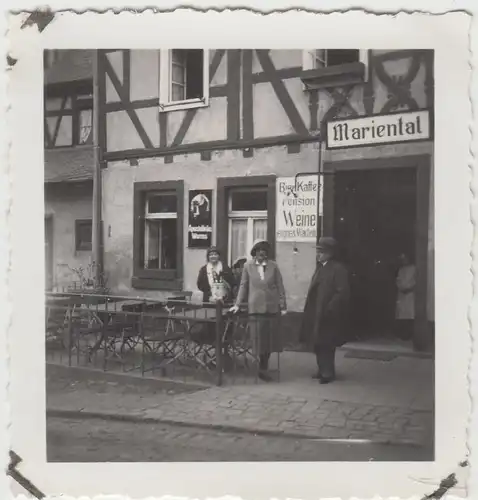 (F15072) Orig. Foto Pension Café Mariental am Rhein 1930er