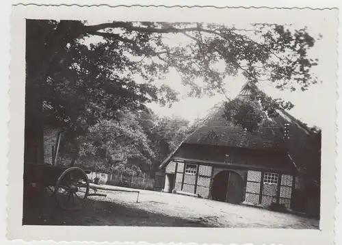 (F14734) Orig. Foto Bauernhaus in der Lüneburger Heide 1932