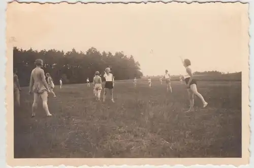 (F14733) Orig. Foto Müden (Örtze), Damen bei der sportlichen Ertüchtigung 1932