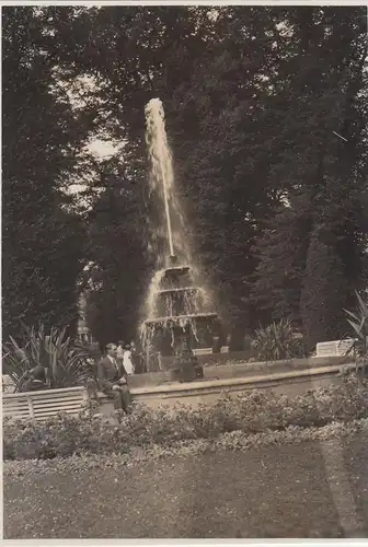 (F14645) Orig. Foto Bad Pyrmont, Fontäne i. d. Hauptallee 1932