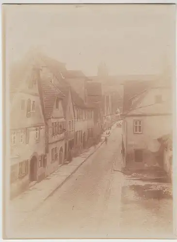 (F14279) Orig. Foto Rothenburg o. Tauber, Straßenzug 1911