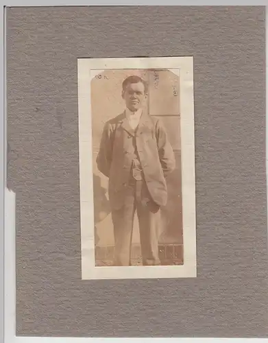 (F14262) Orig. Foto Porträt eines Mannes 1911