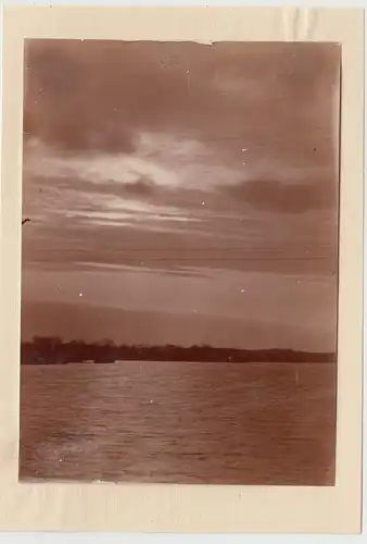 (F14246) Orig. Foto Baumgartenbrück (Schwielowsee), Sonnenuntergang 1910