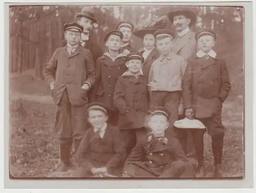 (F14233) Orig. Foto Jungs vom Schülerheim Grunewald, Ausflug nach der Krummen La