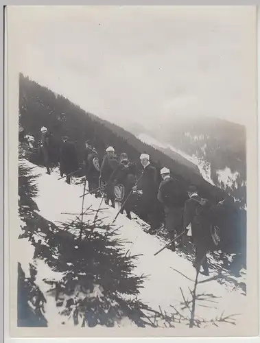(F14206) Orig. Foto St.Peter im Riesengebirge, Schneewanderung 1911