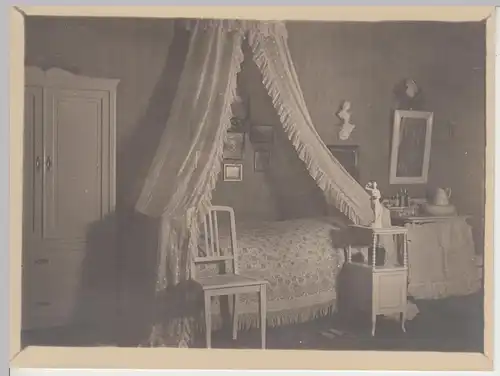 (F14197) Orig. Foto Raum, Einrichtung m. Bett, Zimmer von Frau Erna Bassenge 191