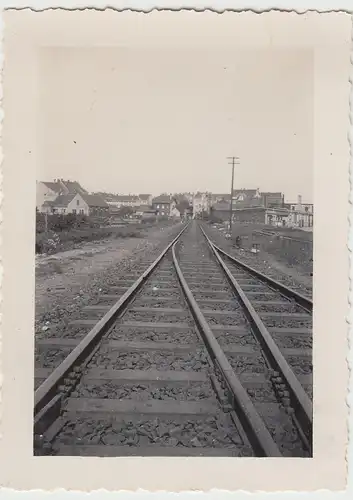 (F14145) Orig. Foto Blick über Gleise auf eine Stadt 1936 (Warburg?)