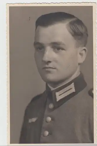 (F14087) Orig. Foto Porträt junger Wehrmacht-Soldat, Hamburg 1940er
